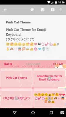 Pink Cat Emoji Keyboard android App screenshot 2