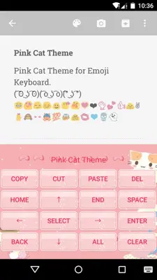 Pink Cat Emoji Keyboard android App screenshot 3