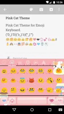 Pink Cat Emoji Keyboard android App screenshot 4